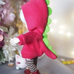 オビツ11　恐竜パーカーワンピース　赤