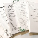 pirarinrin専用♡新デザイン♡ 結婚式 メニュー表　トレーシングペーパー