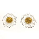 「#3471」 クリア フラワー カボション ✴︎2個セット  クリア フラワー 花 カボション パーツ