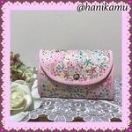 リバティのハニカムカードケース アデラジャ ピンク