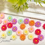【30個セット】お花 カボション 12mm♡ #30102