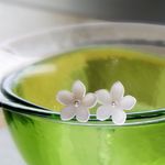 《再販》白い花　　ピアス