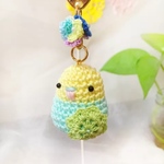 [peach9127316様☆専用ページ] おまんじゅうインコちゃんのチャーム(イエローパステルグリーン)