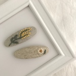 刺繍パッチンピン２本セット