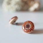 木と赤米のピアス  (イヤリング)