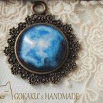 【新色】星空ベロアチョーカーネックレス　ブルー　3cm