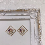 ドライフラワーピアス