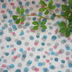 ☆sale☆【110幅×２ｍ】Wガーゼ生地＊ランダムドット水玉＊ブルー系