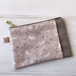 ＊SALE＊パスポーチ  花と小鳥  ピンク