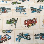 ☆sale☆【幅110×100】綿100生地 乗り物いっぱい 飛行機 汽車