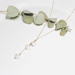 14kgf ローズクォーツのトリプル ネックレス