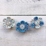✨🏝👒Baby marble denimイヤリングorピアス👒🏝(🌈rainbow bijou ver.🌈)お出かけ マリン ギフト