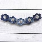 再販✨🌼Baby amiga denim earring🌼crystal bijou ver. お出かけ マリン ギフト シルバー