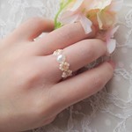 No.217【送料無料】大人用フラワービーズリング