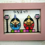 送料無料☆ステンドグラス風♪お雛様・ひな祭り・桃の節句♪