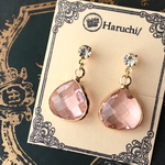 ▼kirakiraドロップ ノンホールピアス  ピンク