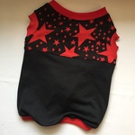 翌日発送★首38胴58着丈35柄星柄赤黒タンクフレブル服小型犬フレンチブルドッグパグフレブル服
