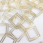 ゴールドメタルチャーム   約20ｘ20 mm【Double square 】5個