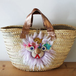 lion kago bag/lavender 