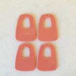 Salmon Pink Trapezoid Pendant Tops