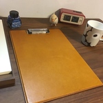 【即納】クリップボードA4（栃木レザー）