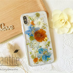  ･.｡*･:スマホケース･.｡*･:　押し花　ケース