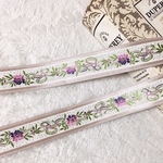 1m 綺麗 花柄 フラワー 織テープ リボン BK190431 ハンドメイド 手芸 素材 材料 DIY