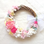  小さなお庭のナチュラルリースブーケ  ＊ギフト 両親贈呈品  ウェディング  結婚祝い