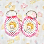 【074】Aさまオーダー品*ハローベイビー *パッチワークキーポーチ