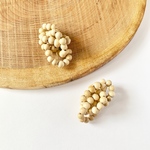 natural wood ring ウッドビーズ じゃらじゃら おおぶり ナチュラル 揺れる 金属アレルギー対応