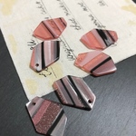 6個✦変形不規則 アクリルパーツ 1穴