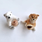 羊毛フェルト 柴犬 と どら焼き【受注製作】