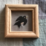  つばめの刺繍ミニ額