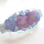 クリスタルフラワーバレッタ（紫陽花）ラベンダーブルー