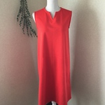 キーネックのＡラインワンピース(ブラッドオレンジ)