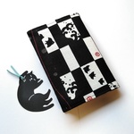 こんなの欲しかった！文庫サイズのブックカバー　ねこの🔖付き。トールサイズも入ります