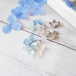 紫陽花グラデーションイヤリング／ピアス