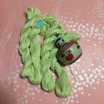 草木染め こぎん糸 黄はだ色、ミョウバン&銅媒染