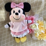 ミニーorシェリーメイお洋服♪ピンク♪ぬいもーず•ぬいぐるみバッチ