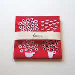 flower base てぬぐい（red）
