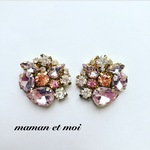 春色新色♡カラフル♡ピンクビジューピアス(イヤリング)