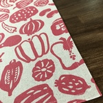 【再販】お野菜柄のランチョンマット ピンク 小学校サイズ 40×60