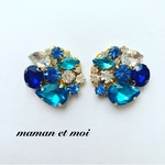 新色♡カラフル♡ブルービジューピアス(イヤリング)