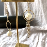 モザイクシェルアシンメトリーピアス・イヤリング