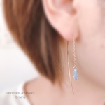 5Colors♡華奢なチェコビーズドロップのアメリカンピアス