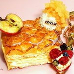 送料無料♪アップルパイのバッグチャーム or ネックレス フェイクスイーツ スイーツデコ 樹脂粘土 