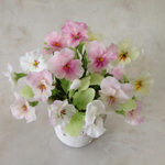 樹脂粘土の花＊パンジーのアレンジ＊