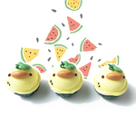 アイスでスイカ♪ひよこのキーホルダー(黄)