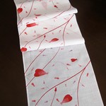 [新品]春夏用帯揚げ･ハートの小花 再販･帯揚夏