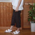 麻　クロップドパンツ